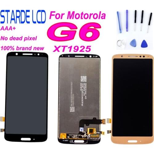 5.7" LCD for Motorola G6 LCD Display Touch Screen Digitizer Assembly For Moto G6 XT1925 Lcds Replace with Frame Parts+Tools