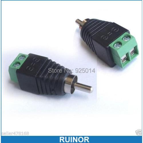 100PCS RCA binding posts Terminals male plug for PLUG Video Monitor twisted pair