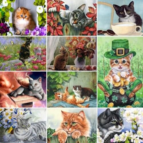 50/65/75CM DIY Painting By Numbers Animals lovely Kit Coloring By Numbers Wall Art Picture Acrylic Paint On Canvas Home Decor