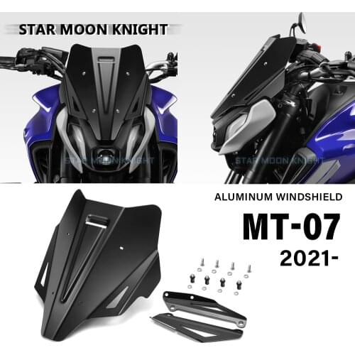 Motorcycle Accessories Aluminum Windscreen Windshield Wind Shield Screen Protector Fit For YAMAHA MT07 MT-07 MT 07 2021
