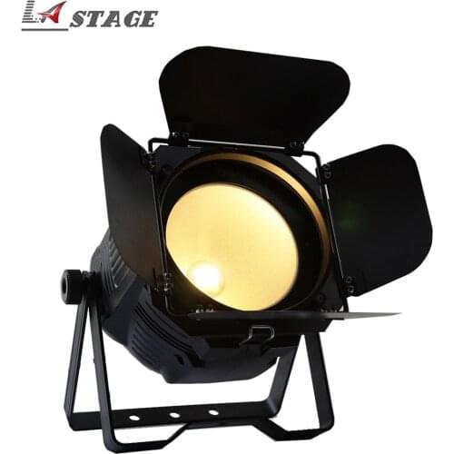 Free Shipping 200W COB Warm White&Cool White LED PAR stage Lighting for Theater TV Stage Studio LED Par Light With Barndoor