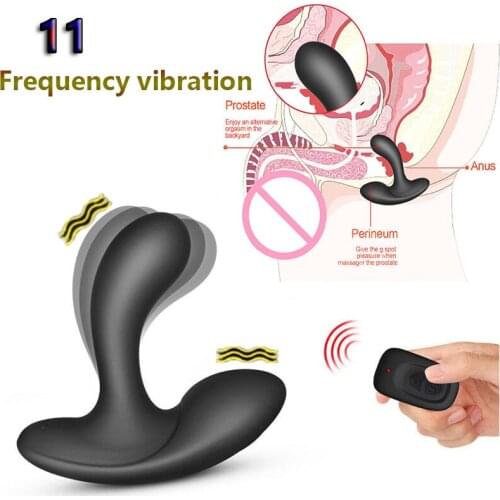 Wireless Remote Control Anal Vibrator Double Vibrating Male Prostate Massager Vibrating Butt Plug Masturbators Anal Toys For Men
