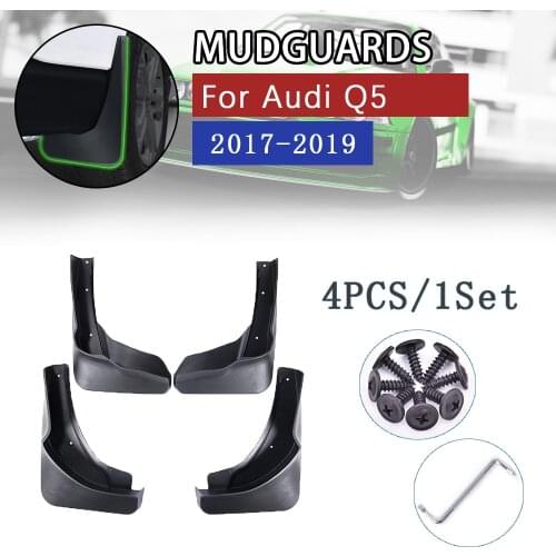 4PCS Car Mudflaps for Audi Q5 SQ5 S-Line Sport YF 2017 2018 2019 Fender Mud Guard Flap Splash Flaps Mudguards Accessories SLine
