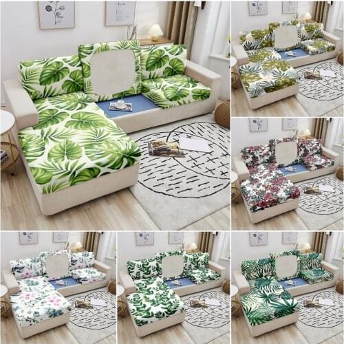 Leaves Sofa Cushion Cover For Living Room Pets Kids Elastic Couch Seat Slipcover Furniture Protector 1/2/3/4 Seater