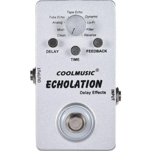 Electric Guitar Digital Delay Effect Pedal with 9 Delay Effects True Bypass Full Metal Shell