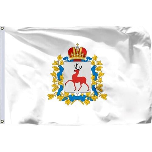 Russia Nizhny Novgorod Region Flag 90x150cm 3x5ft Banner 120g 100D Free Shipping 60x90cm 21x14cm Banner