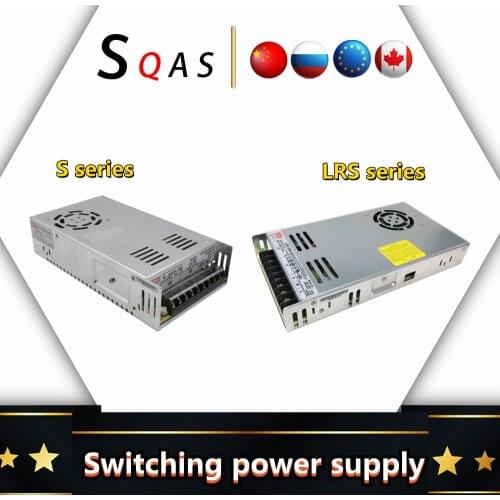 EU warehouse Mean well Switching power supply S-350W/400W/500W/600W LRS-350W input 100-240v output 24v 36v 48v 60v for CNC