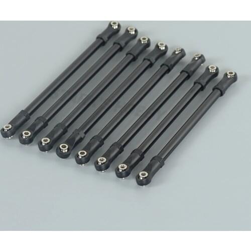 8pcs/Set Metal Link Set Plastic Rod End for 1/10 RC Crawler Car Traxxas TRX4 Axial SCX10 II 90046 D90