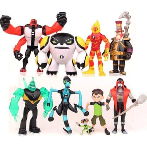 Ultimate Defender of The Earth BEN10 Ben10 9pcs Super Beast Alien Doll Boy Gift Decoration Toy Action Figure