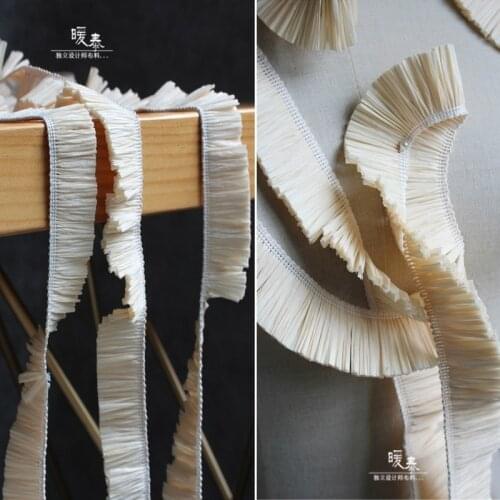 Fringed Lace National Style Beige Tassels Pleats DIY Patchwork Hat Rope Stage Decor Dress Designer Accessories Materials