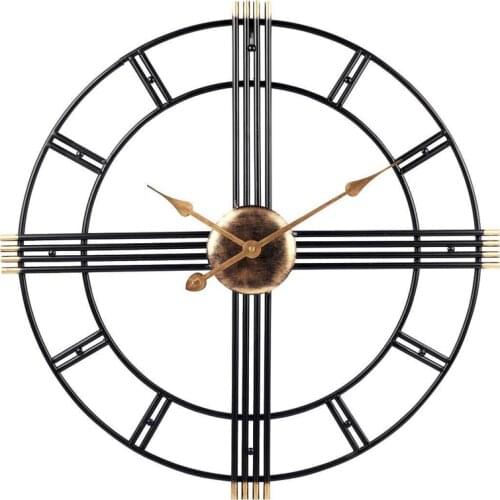 Simple Design Vintage Home Decor 3D Silent Big Metal Art Wall Clock