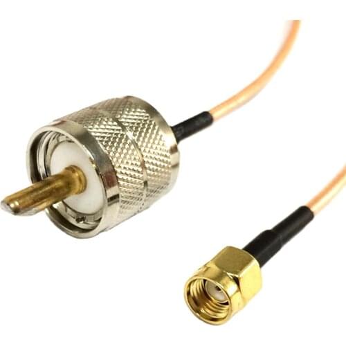 New RP-SMA Male plug female pin Switch UHF Male Cable RG316 Wholesale Fast Ship 15CM 6" Adapte for ham radio