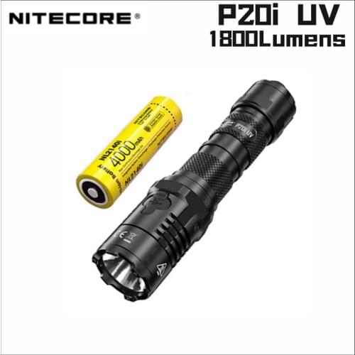 Original NITECORE P20i UV Tactical Flashlight Super bright 1800LM+320mW Rechargeable With 18650 Battery Self Defense Flashlig