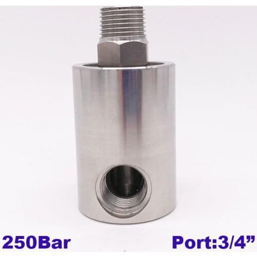 25MPa high pressure rotary joint swivel low speed 50RPM 3/4 inch thread stainless steel 304 rotating fitting for water oil gas