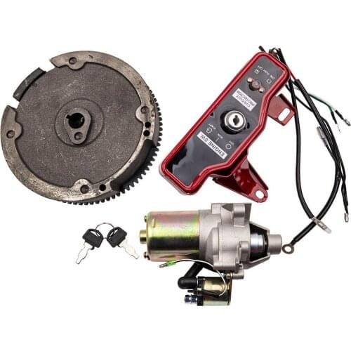 Electric Start Starter Motor FlyWheel Kit for Honda GX160 5.5 HP & GX200 6.5HP