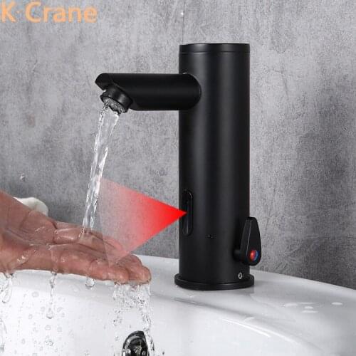Bathroom Infrared Motion Sensor Faucet Bronze Black Touchless Automatic Smart Tap Deck Mounted Copper Musluk Washbasin Torneira