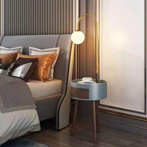 Modern Minimalist Bedroom Bedside Table Lamp Indoor Lighting Led Floor Lamp Living Room Home Decor Sofa Corner Standing Light