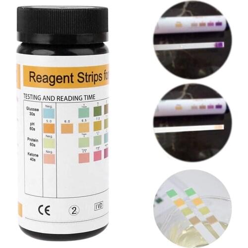 100 Strips URS-4K Urinalysis Reagent Strips Urine Test Strip Leukocytes Nitrite Protein PH Blood Ketone Glucose