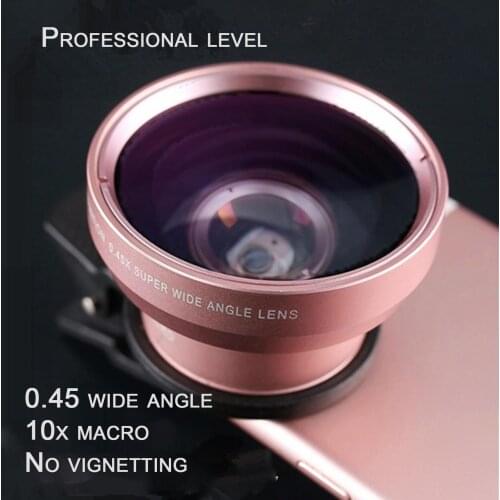 Universal Portable 3-in-1 Mobile Phone Fisheye Wide-Angle Macro Lens Mobile Phone Lens Magnifying Camera Lens For Selfie