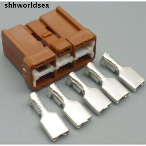 Worldgolden 5/30/100sets 5pin 5p 6.3mm plastic adapter terminal connector 6098-0218