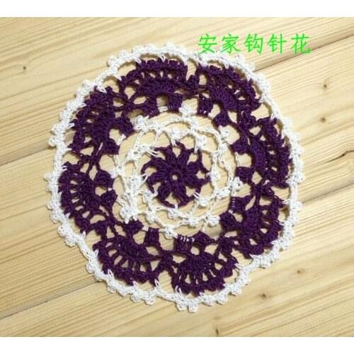 ZAKKA European luxury 20 pic/lot cotton crchet lace felt as tea table pads for home decor lace doilies with flower coaster mats
