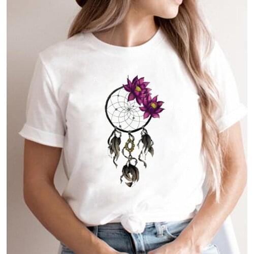 Floral Web Trend 90s Women Lady Graphic T Shirt Tee Short Sleeve Fashion Cartoon Top Clothing Female T-shirt Clothing
