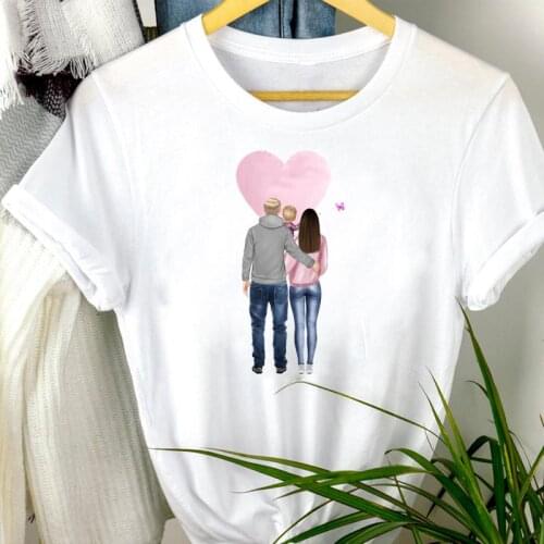 Women Clothes Love Heart 2021 Family Mama Mom Mother 90s Cartoon Print Mujer Camisetas Tshirt Female Tee Top Graphic T-shirt