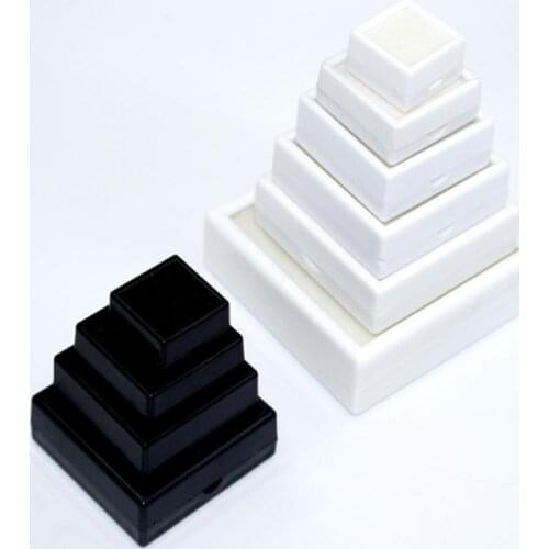 20pcs 3x3cm 4x4cm 5x5cm 6x6cm 7x7 9x9cm Empty transparent Jewelry box diamond pendant display storage packing boxes