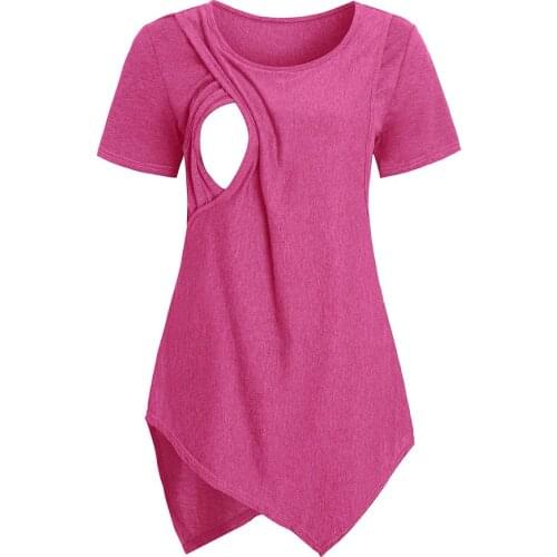 2021 Summer Maternity Clothes Women Casual Short Sleeve Nursing Baby Breastfeeding Shirt Pregnanty Tops одежда для беременных