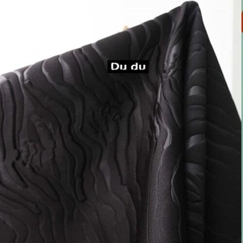 50*160cm Embossed air layer Clothing Fabric Printing and dyeing Laser Space cotton Fabric DIY