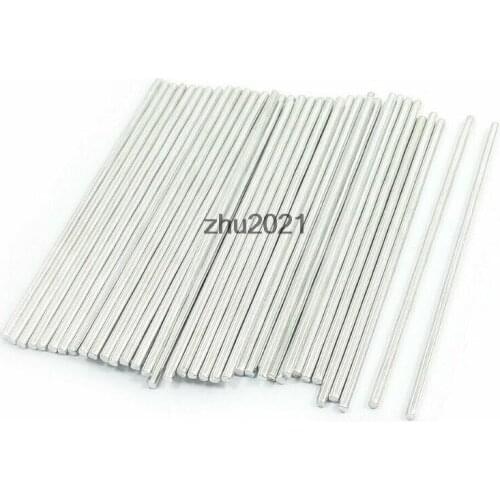 50 Pcs RC Helicopter Model Part Stainless Steel Round Rods Axles 75mm x 2mm