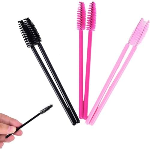50Pcs/lot Disposable Eyelash Brushes Makeup Brushes Mascara Wands Applicator Spoolers Eye Lashes Cosmetic Brush Makeup Tools