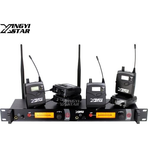 Wireless In Ear Monitor Professional Stage Monitoring System Six Bodypack Receiver One Cordless Transmitter Monitors in Earphone