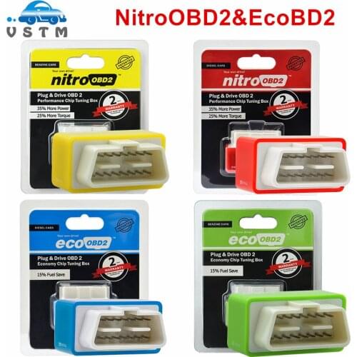 ECO Nitro EcoOBD2 Nitro 15% Fuel Save More Power Chip Tuning Box Nitro OBD2 Eco OBD2 For Diesel Benzine Gasoline Car Plug&Driver