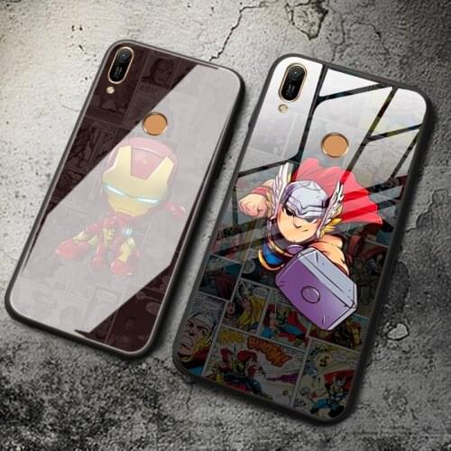 Tempered Glass Case For Huawei Y5p Y6p Y7a Y7p Y8p Y8s Y9s Y5 Lite Y6 Prime Y7 Pro Y9 Prime Shockproof Cover Super Hero Case