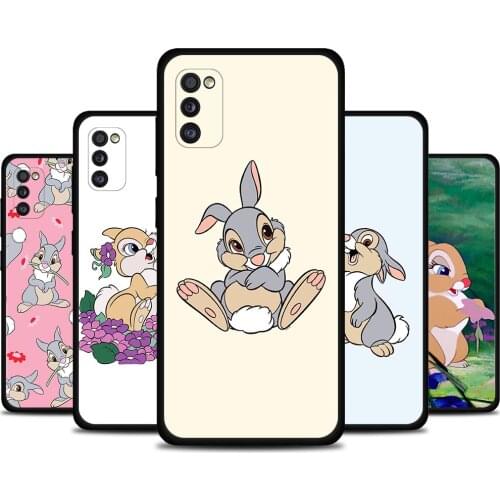 Phone Case For Samsung A91 A72 A71 A52 A51 A42 A41 A32 A31 A21s A21 A12 A11 A02s A02 A01 Cover Fundas Cute Rainbow Rabbit