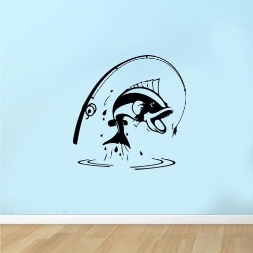 New Black Fish Wall Sticker for Living Room Wall Decals for Art Stickers Home Decoration Murals Removable Room Decor