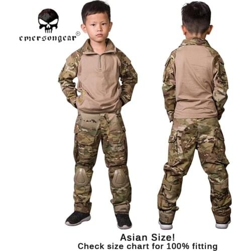 Emersongear Gen3 Combat Shirt Pants Suit For 6Y-14Y Children Airsoft Tactical bdu Uniform Multicam EM6895