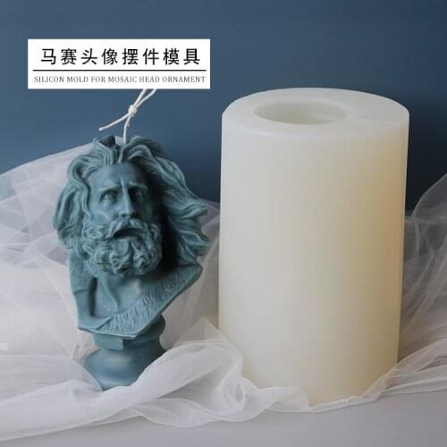 Candle Molds Plaster mosaic head Molds Silicone Soy Wax Body Candles Molds Fragrant Candle Molds