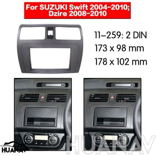 HUANAV Car Radio stereo Fitting installation adapter fascia For 2004-2010 SUZUKI SWIFT 2DIN (With Ventilation) Audio Fascias
