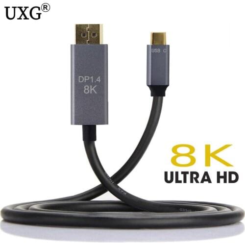 Thunderbolt 3 USB 3.1 Type C USB-C to DisplayPort 1.4 DP 8K 30hz UHD HDTV Cable 2m for Laptop