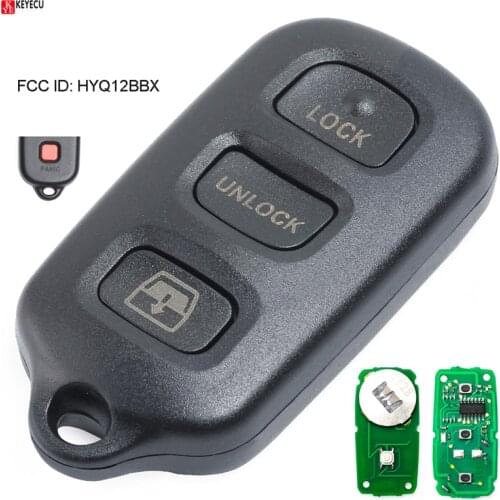 Keyecu Replacement Remote Control Key Fob 3+1 Button for Toyota 4Runner Sequoia 2000 - 2007 4Runner 1999 - 2009 FCC ID: HYQ12BBX
