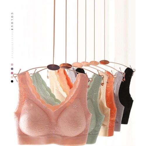 Latex Bra Seamless Push Up Fitness Bras Women Comfortable Sexy Lace Padded Bralette Bra Girls Plus Size