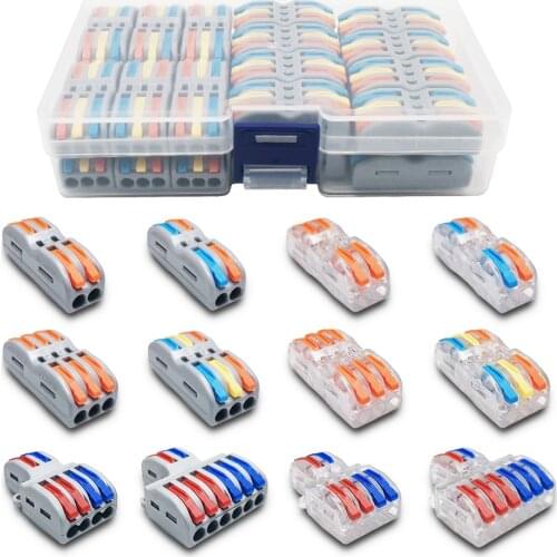 Mini Fast Boxed Wire Connector SPL-2/3/4 SPL-42/62 Compact Conductor Spring Wiring Connector Conductor Push-in Terminal Block