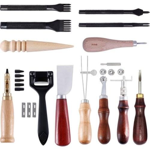 13 pcs/set DIY Leather Craft Tools Punch Kit Set Handmade Home Sewing Kit Leather Craft Tools
