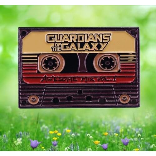 Peter Quill Cassette Tape Mix Tape enamel Pin Baby Groot superhero film brooch