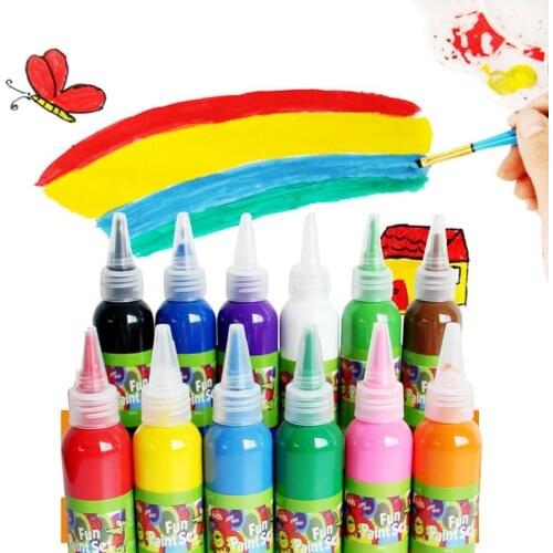 12 colors 60ml washable finger paint Safety and environmental protection pigments Children drawing DIY watercolor pigment