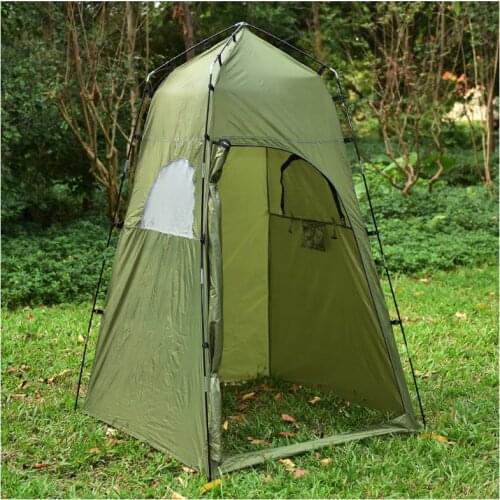 Portable Privacy Shower Toilet Camping Fishing Pop Up Tent Army Green UV Function Outdoor Dressing Tent Photography Tent X277G