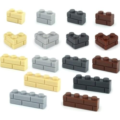 Building Blocks Classic Thick Wall Bricks City Accessories Military MOC Parts Sandbags Stairs Ladders DIY Fence 98283 15533 6020