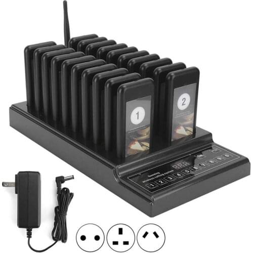 SU-68Z Wireless Calling System Queuing Guest Paging System 20Channels Restaurant Pager (110-240V)Calling Pagers System